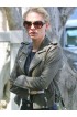 Anna Paquin Olive Green Short Body Leather Jacket